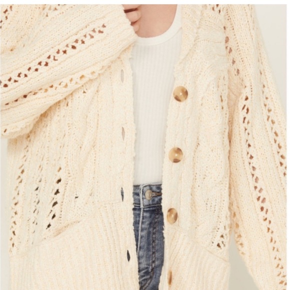🆕Free People Cable Cardigan Sweater - Picture 15 of 15